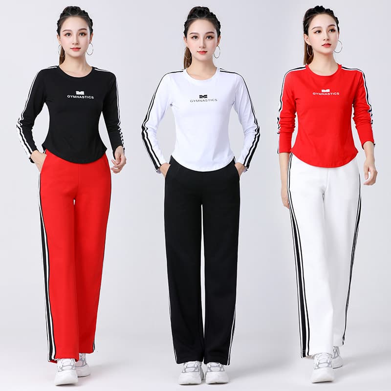 Square Dance Clothing Autumn New Style Set Sporty Casual Dance Two-Piece Dance Team Performance Outfit