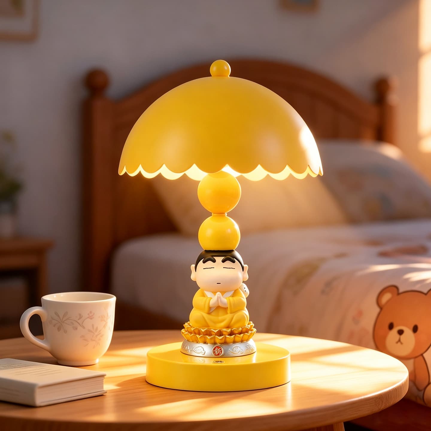 Buddhist lotus meditation Xiaoxin desk lamp creative bedroom atmosphere bedside lamp decoration high-end desktop night light