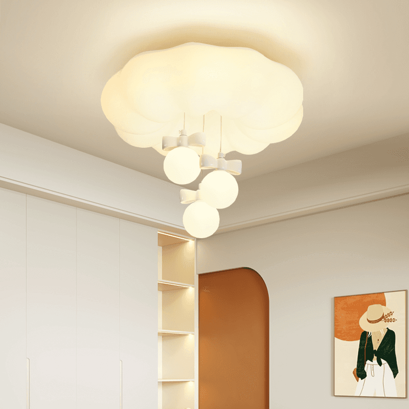 Bowknot Cloud Bedroom Chandelier Children's Room Ceiling Light Cream Style Boy Girl Master Room Zhongshan Lighting