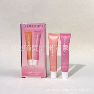In Stock Summer Fridays Lip Balm Set Moisturizing Tinted Full Size 2-Piece Lip Gloss