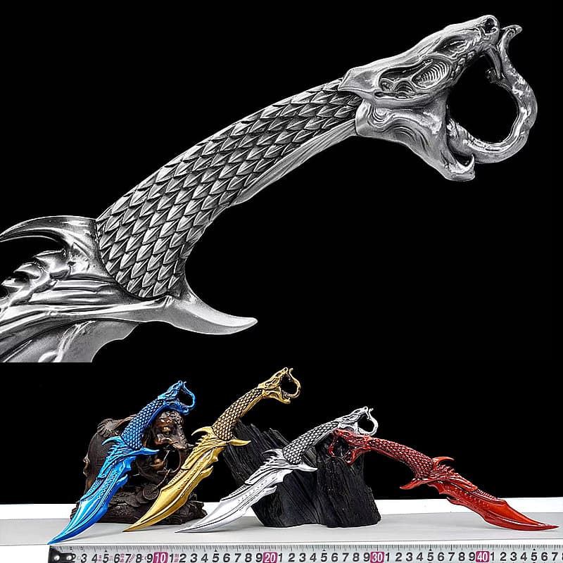 Longquan City Anime Film and TV Sword, Venom Full Metal Dagger, Short Sword, Children's Play Toy, Unsharpened