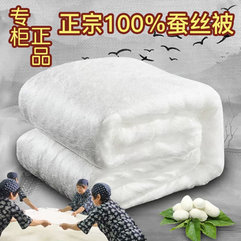Silk Quilt 100% Mulberry Silk All-Season Winter Thickened Warm Dual-Comforter Single/Double High-End Summer Cool Air Conditioning Filler