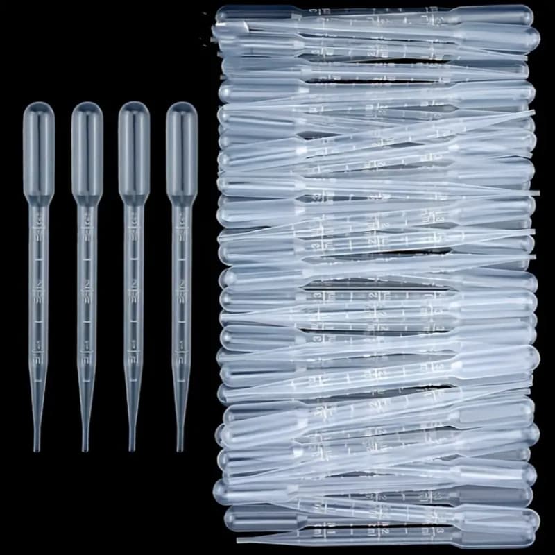 3ML Pasteur Pipette Multi-Functional Plastic Pipette Graduated Plastic Dropper Essential Oil Refill Perfume Filler