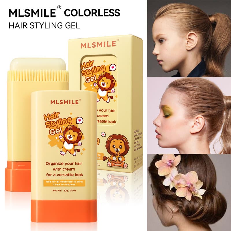 MLSMILE Cross-border Children's Flyaway Hair Taming Stick Hair Styling Comb Anti-Frizz Moisturizing Hair Wax Stick for Boys and Girls
