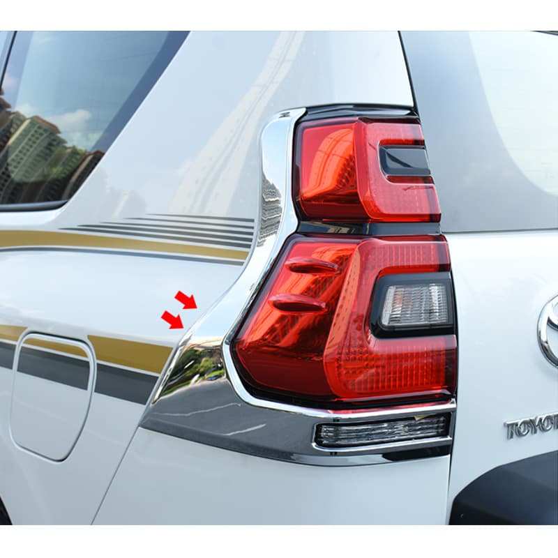 ABS Headlight and Taillight Trim Frame Cover for 2018-2022 Toyota Prado Land Cruiser Prado