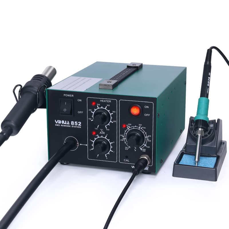 Factory Direct Supply YIHUA 852D+ Soldering Iron Station 2-in-1 Digital Display Hot Air Gun Soldering Station Desoldering Station