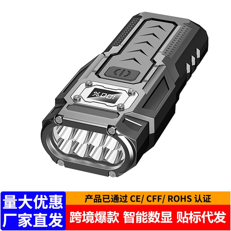 led mini flashlight strong light super bright outdoor rechargeable long life portable multi-functional magnetic work flashlight