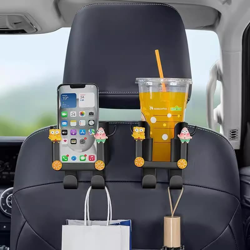 Car Seat Back Hook Rear Multi-Function Car Water Cup Holder Car Storage Box Umbrella Rack
