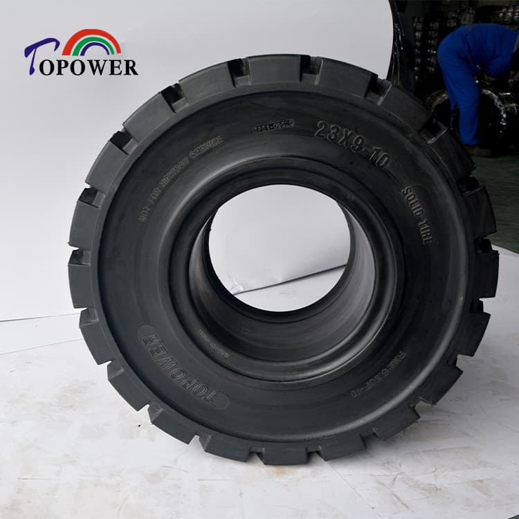 Pneumatic rim solid tire/23*9-10/wear-resistant/suitable for forklifts