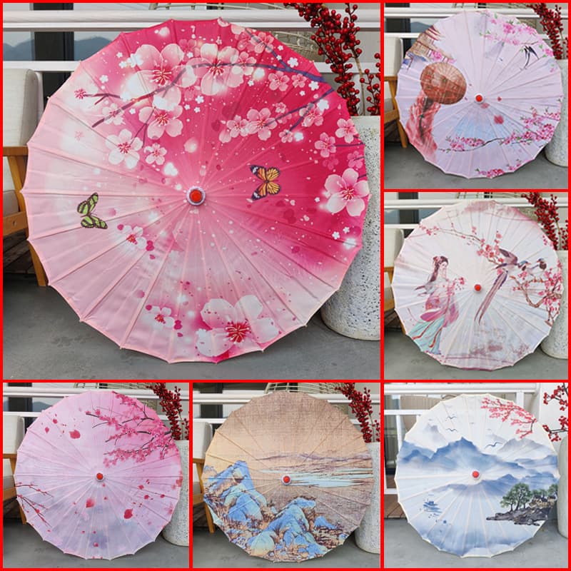 Free shipping Chinese style printed ceiling decoration oil paper umbrella, fashion show dance performance prop, ancient style umbrella, scenic spot stall umbrella