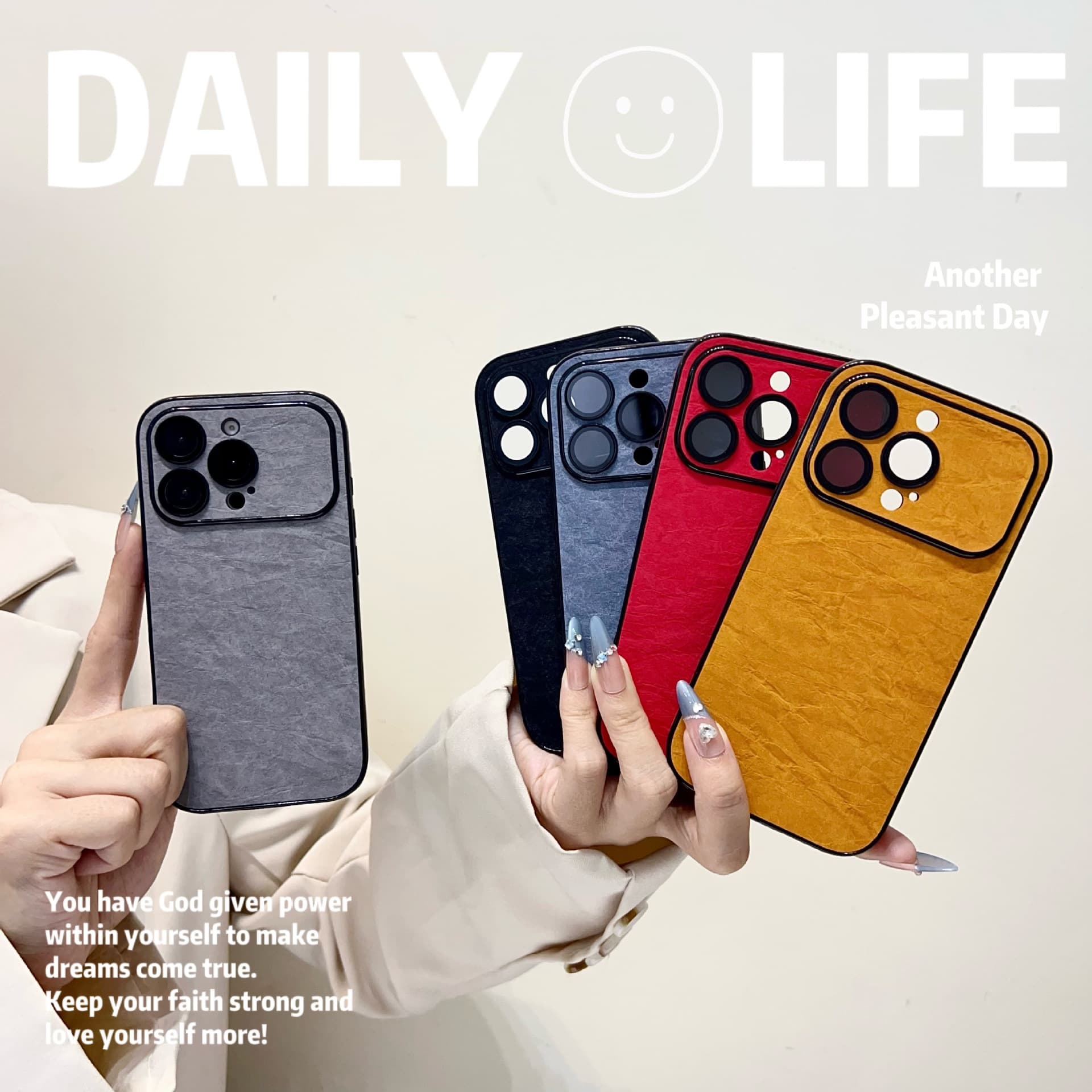Pleated Couple Case for 17 Pro Compatible with Apple 16 Large Window 13P 18 Pro Max Drop-Resistant 15 Pro with Built-in Mirror