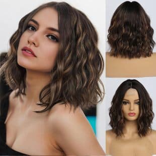 Amazon New Arrival European and American Women's Long Curly Wig, Multiple Colors Synthetic Fiber Wig Cap, Factory Direct Wholesale