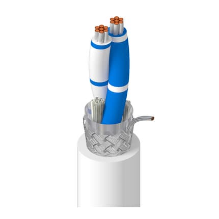 DMX512 Lighting Control Bus Cable 2x24AWG Double-Layer Shielded RS-485 Communication Cable Type V-9841