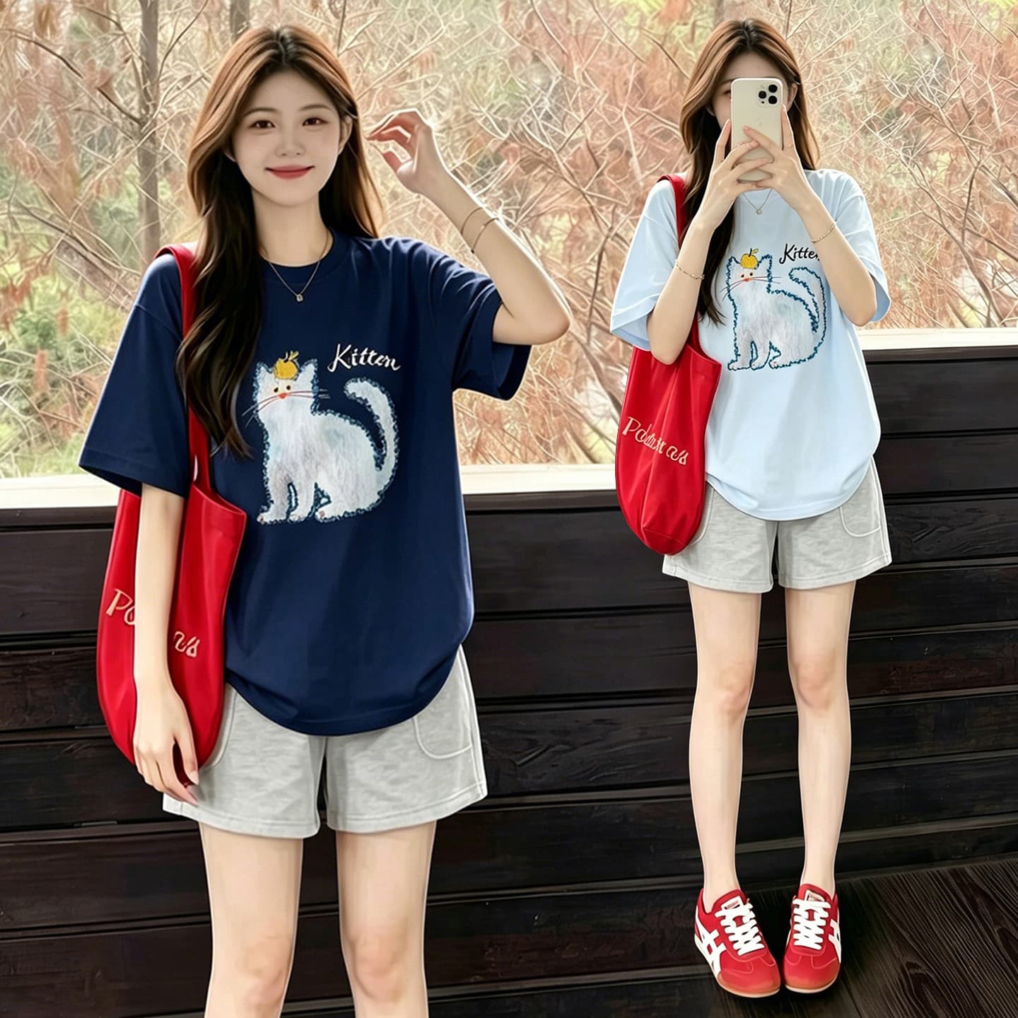 Maternity Wear Short-Sleeved Shorts 2026 New Summer Niche Trendy Mom Printed Top for Prenatal Check-Up and Commuting Breathable Two-Piece Set