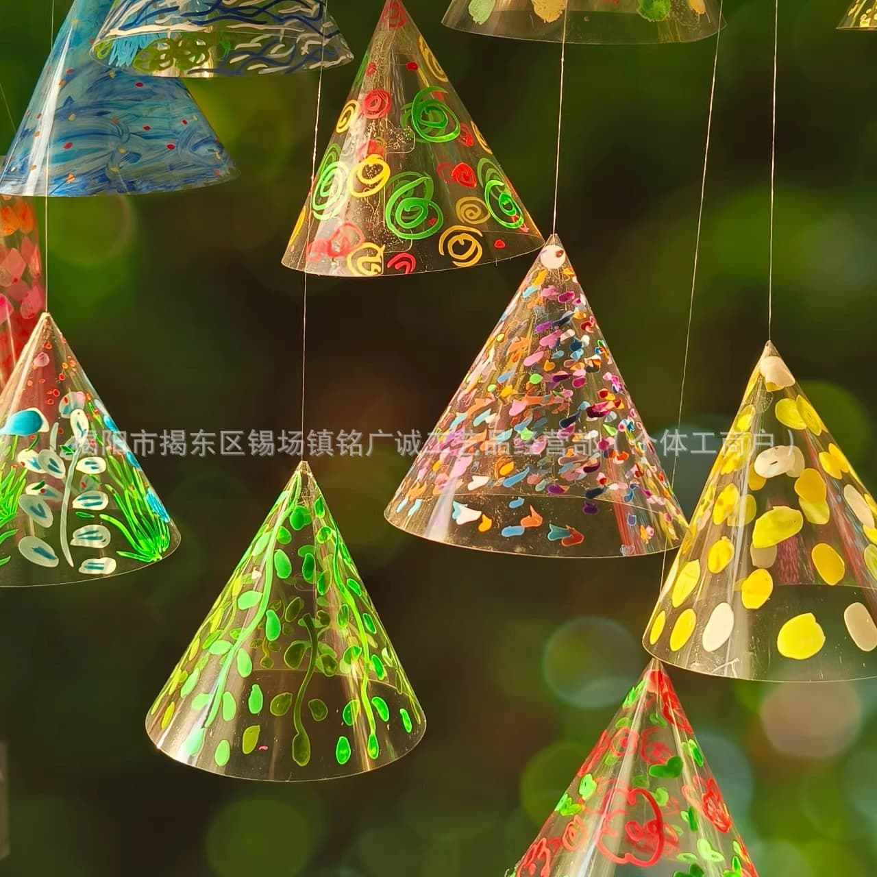 PVC Plastic Transparent Cylindrical Hanging Decoration for Kindergarten and Elementary School Art Area DIY Craft