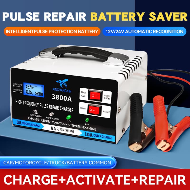 Car smart battery charger 12V24V motorcycle battery fully automatic repair charger cross-border wholesale