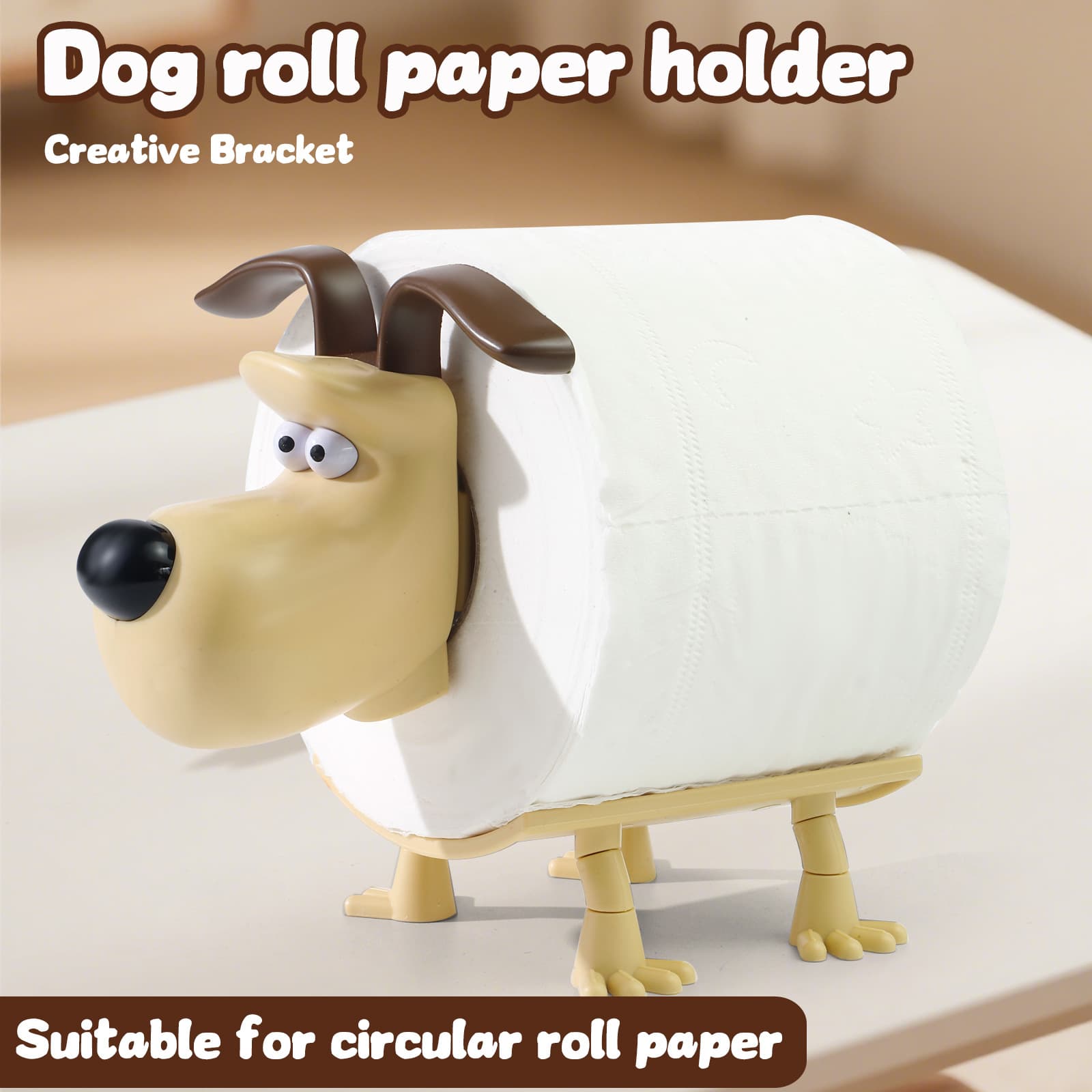 Cross-border New Product Gromit Dog Inspired Toilet Roll Paper Storage Holder