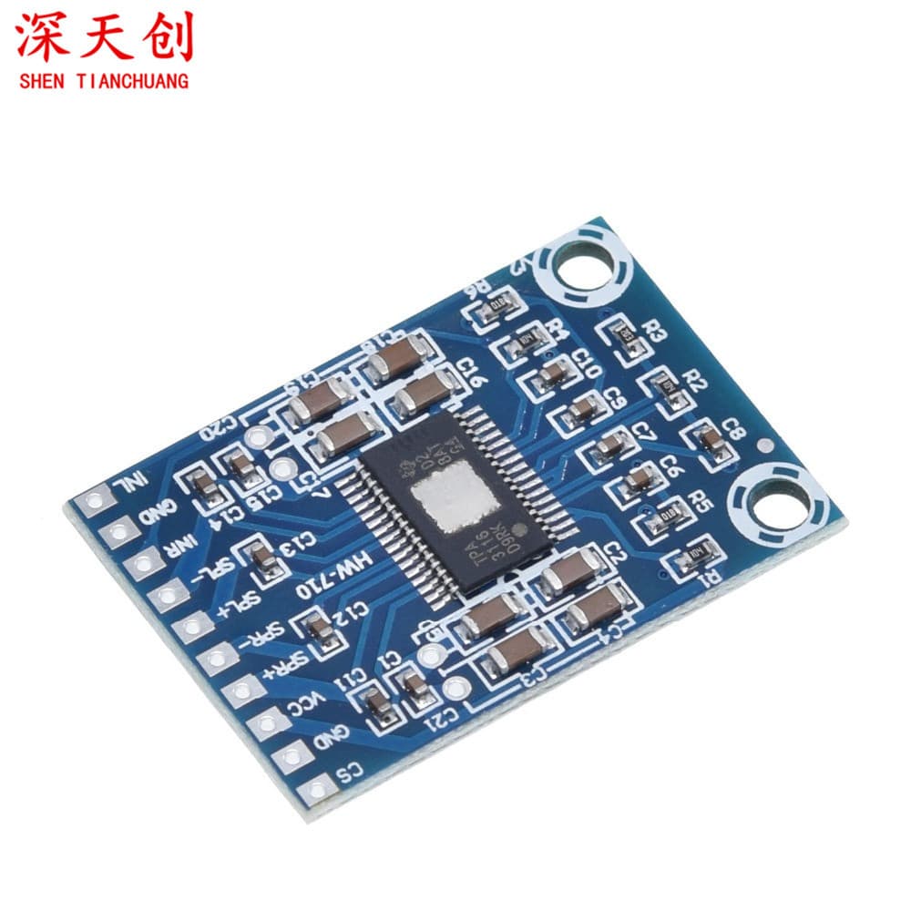 XH-M562 Ultra-Mini TPA3116D2 Digital Audio Amplifier Board Class D Amp Board Ultra-Thin Dual 50W