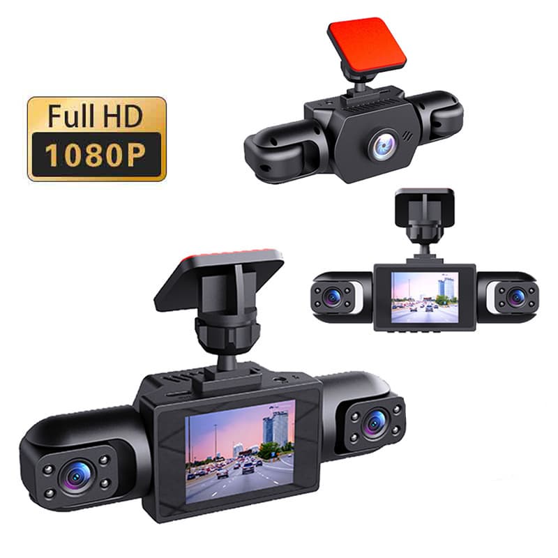 New 4-Channel Dash Cam 4K HD Front and Interior 360-Degree Wide Angle Loop Recording