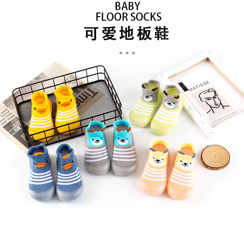 Little Yellow Duck Baby Walking Shoes, Spring and Autumn Style, Soft Sole, Non-Slip Toddler Floor Socks/Shoes