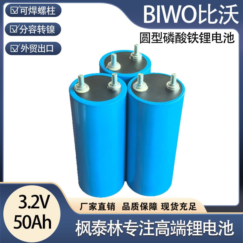 Bivo 50Ah LiFePO4 Cylindrical Battery 3.2V LiFePO4 Cell Energy Storage Electric Vehicle Battery Long Range