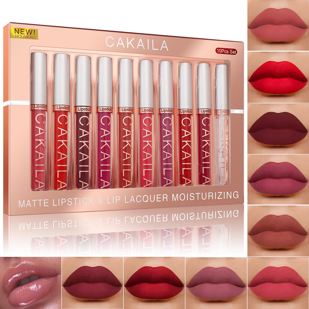 Note: Check link disclaimer - Foreign trade exclusive: CAKAILA 10-piece set waterproof lip gloss