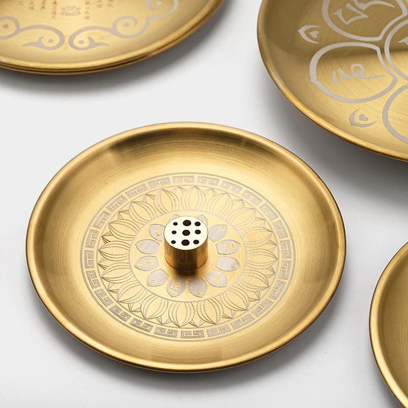 Nine-hole incense stick incense plate lotus incense holder gourd base household temple use incense wax plate manufacturer wholesale