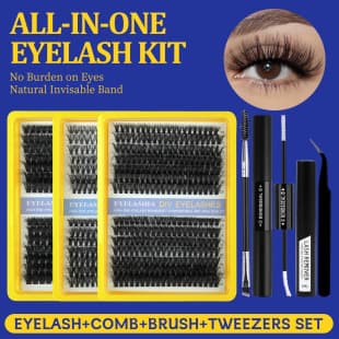 European and American cross-border single-cluster segmented natural thick false eyelashes classic versatile curly hot melt 30D-100D eyelashes