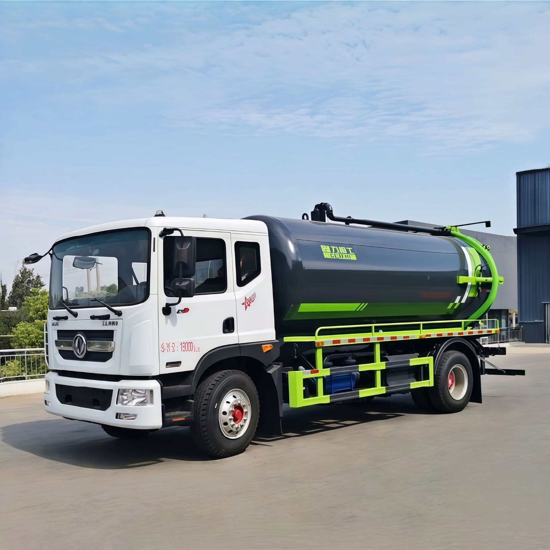 Dongfeng D9 Large Sewage Suction Truck 13 Cubic Meters for Transporting Sewer Sludge and Vacuum Pumping Feces from Farms