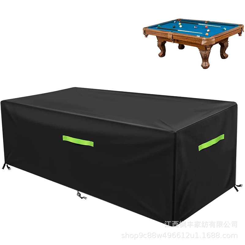 Billiard Table Cover, with Handle and Drawstring - Indoor Billiard Table Cover, Waterproof 7/8/9 Foot Billiard Table Black