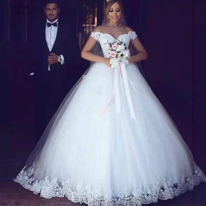 2026 New Wedding Dresses Bride Wedding Engagement White One Shoulder Lace Applique Prom Dress Strappy Style