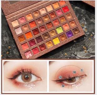 Color Lover Kou 40-Color Eyeshadow Palette Matte Shimmer Pearl Potato Mud Single Eyeshadow Eyeshadow Stick