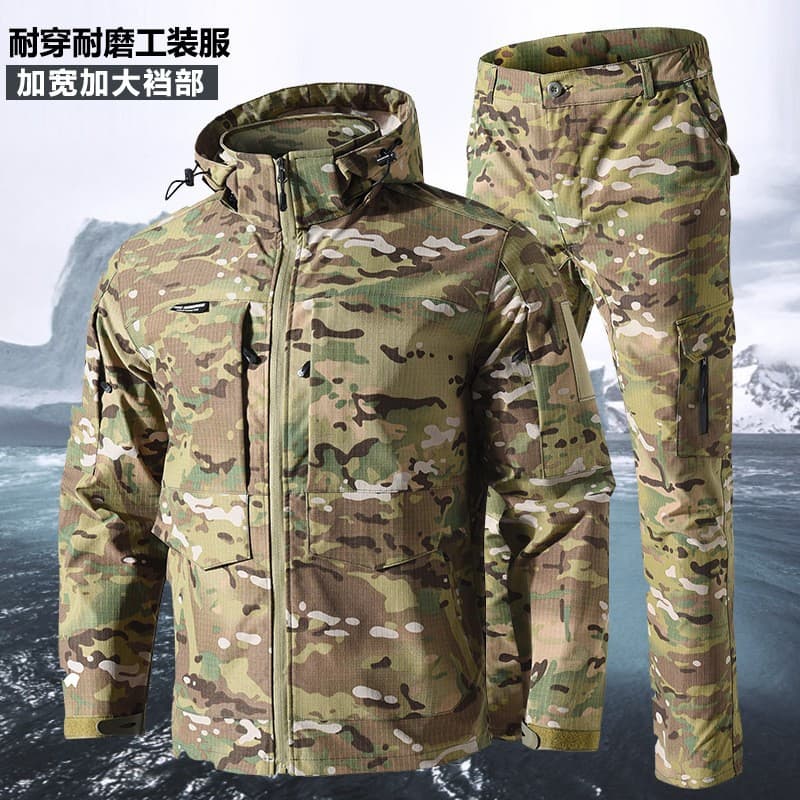 Cross-Border Spring & Autumn Tactical Outdoor Mesh Wear-Resistant Anti-Tear Reinforced Crotch Workwear for Men Cycling Fishing Labor Protection Clothing