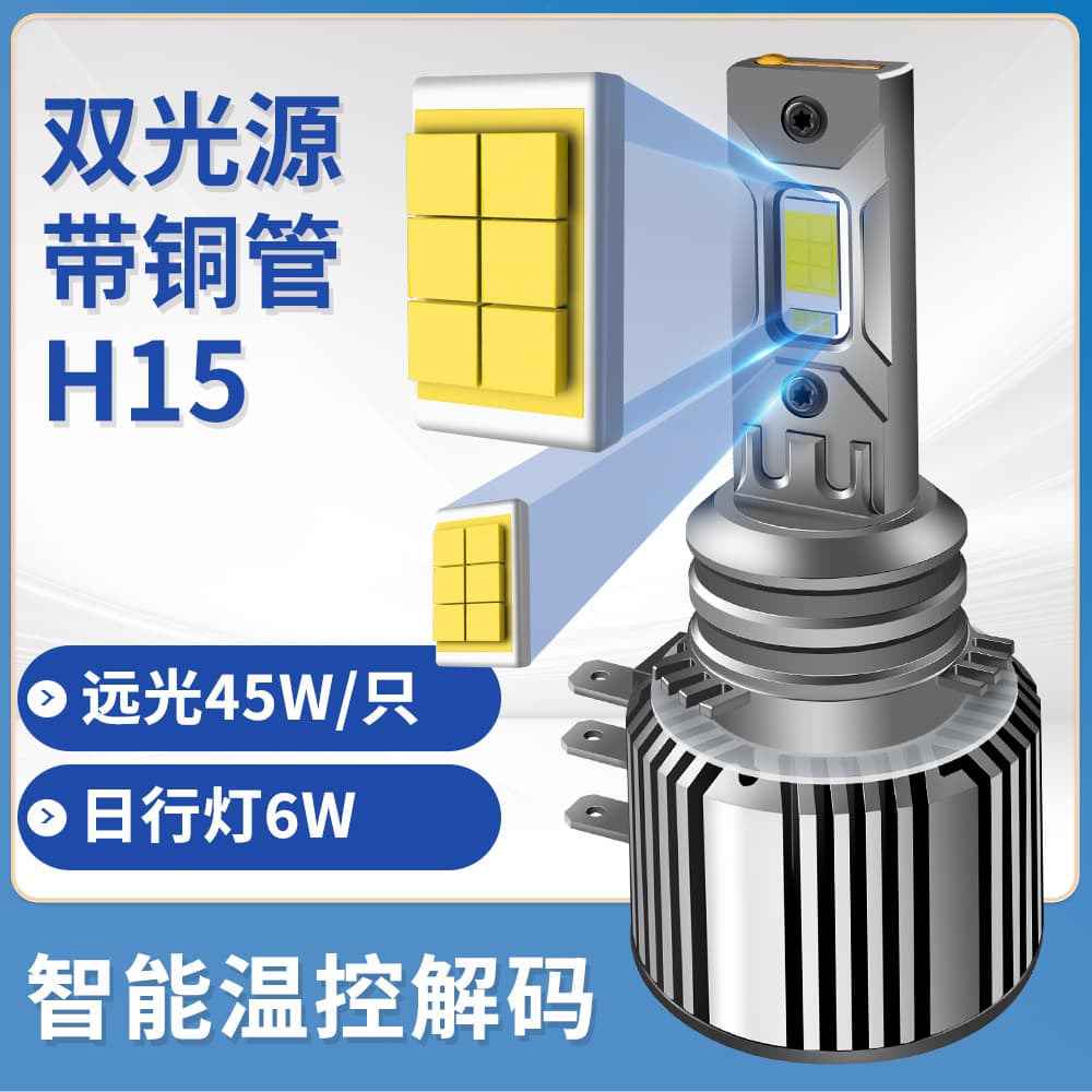 Manufacturer H15 Car Headlight High Power Plug-in Integrated Decoding Automotive LED Headlight for Golf Edge Front Headlight
