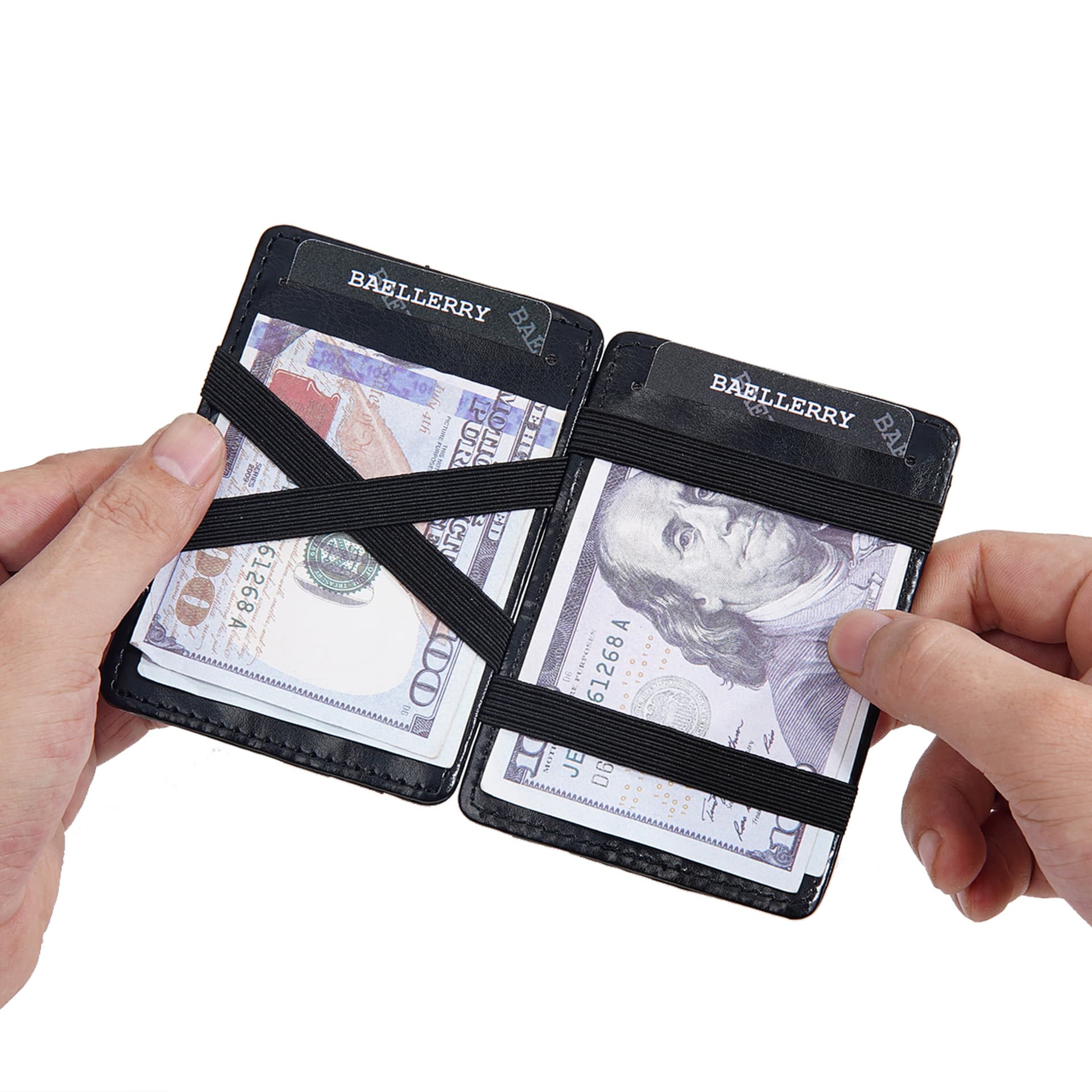 New Cross-Border European and American Style Men's Multi-Slot Elastic Slim Wallet Minimalist Card Holder Premium