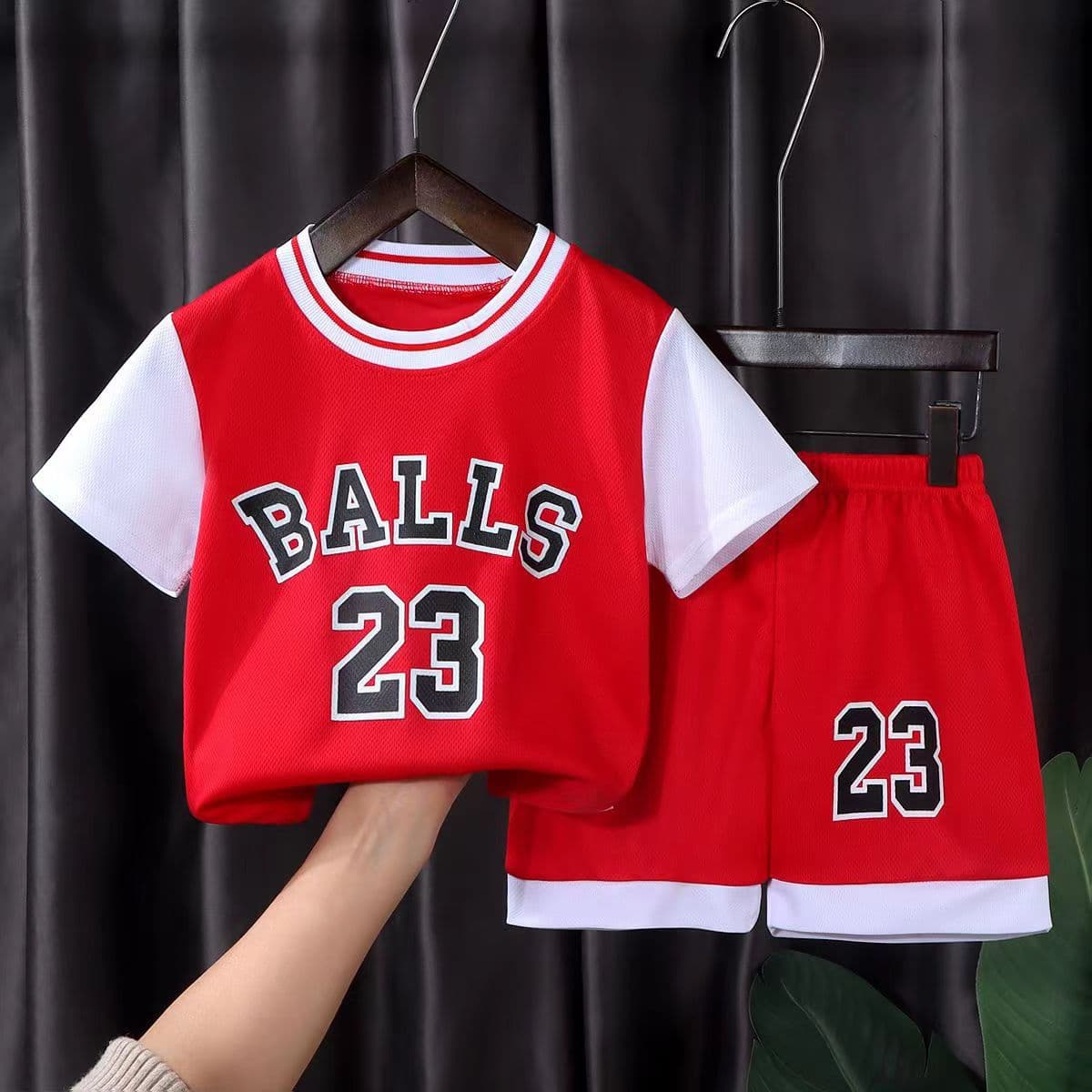 Children's Basketball Uniform Set, Boys and Girls Short-Sleeve Vest Sports Training Casual Quick-Dry Fabric Jersey Set Wholesale