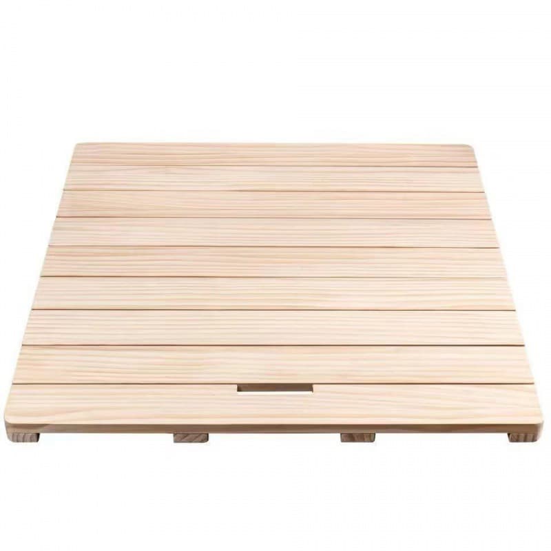 Bathroom Non-Slip Mat, Spliceable Anticorrosive Wood Bathroom Floor Board, Solid Wood Floor Mat, Shower Room Pedal