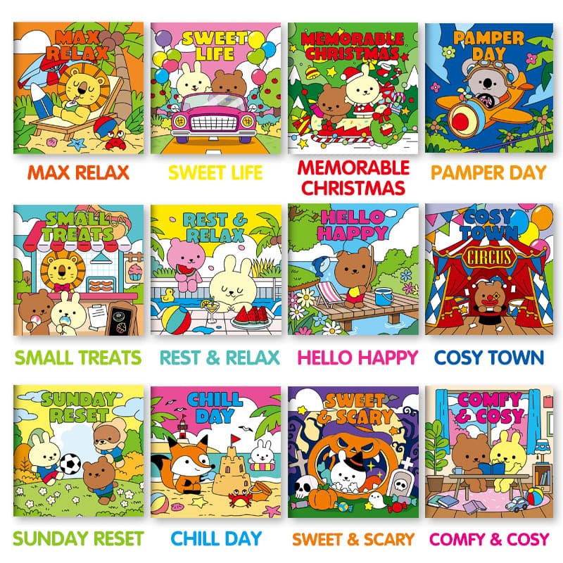 Cross-border New Spooky Cutie Coloring Book Paperback Ins Style Series Coloring Book