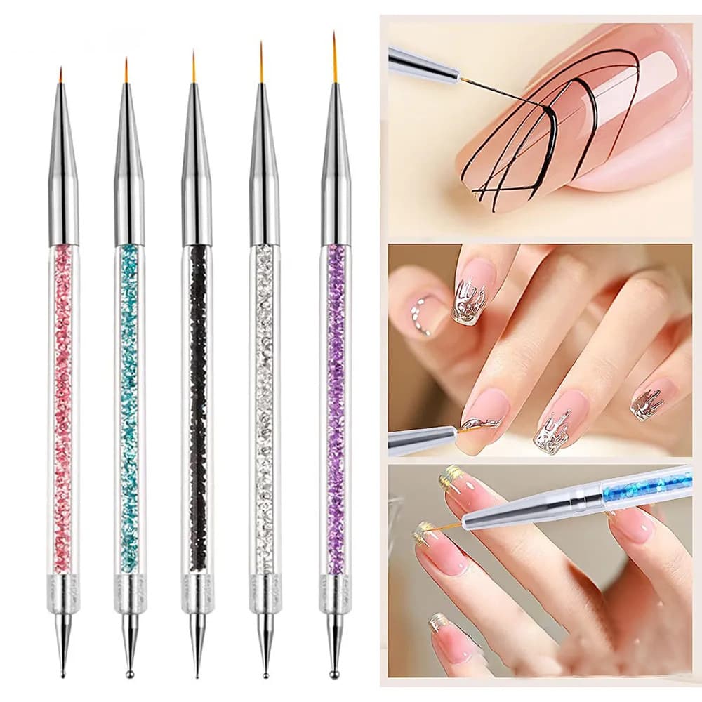 5-pack of double-head dot pens, string pens, dot beads, flower needles, acrylic rod, manicure brush set, manicure tools