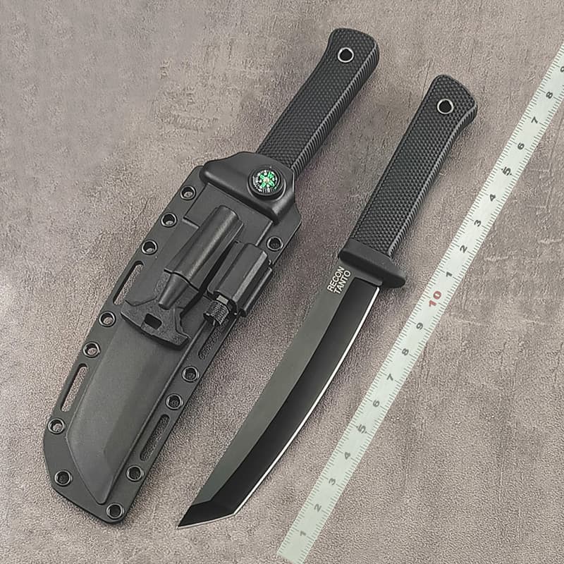 Outdoor Cold Steel RECON TANTO Straight Knife Multi-Function Camping Fishing Mountain Climbing Survival Self-Defense Knife
