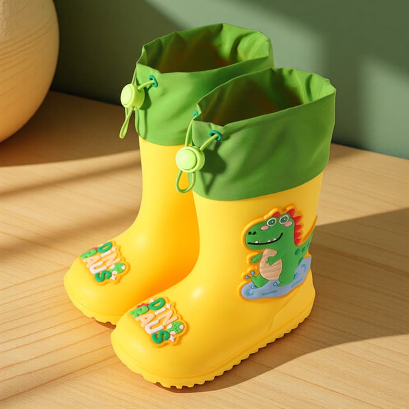 2025 New Style Children's Rain Boots Boys Girls Cute Cartoon Kindergarten Boys Rain Shoes Rubber Shoes Anti-slip Small/Medium Kids