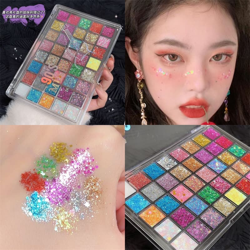 Student Stage Makeup Eyeshadow Glitter Sequins Face Stickers Super Sparkle Shiny Performance Cosmetics