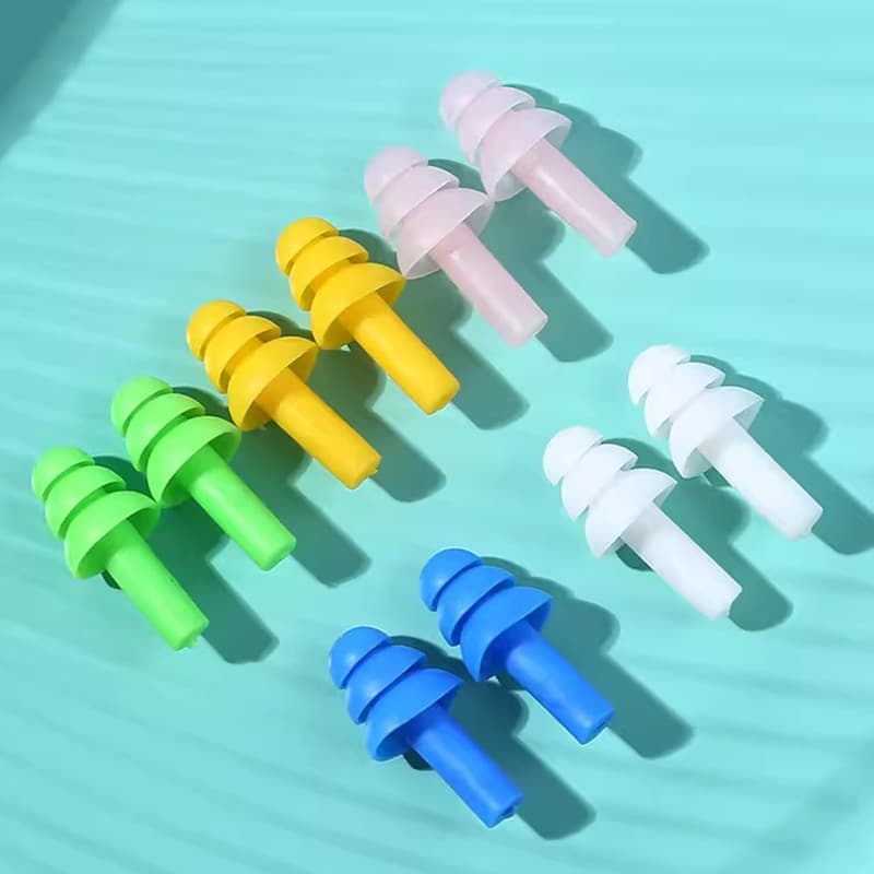 Christmas Tree Anti-Noise Swimming Earplugs, Diving, Sleeping, Studying, Working Noise Reduction Silicone Earplugs