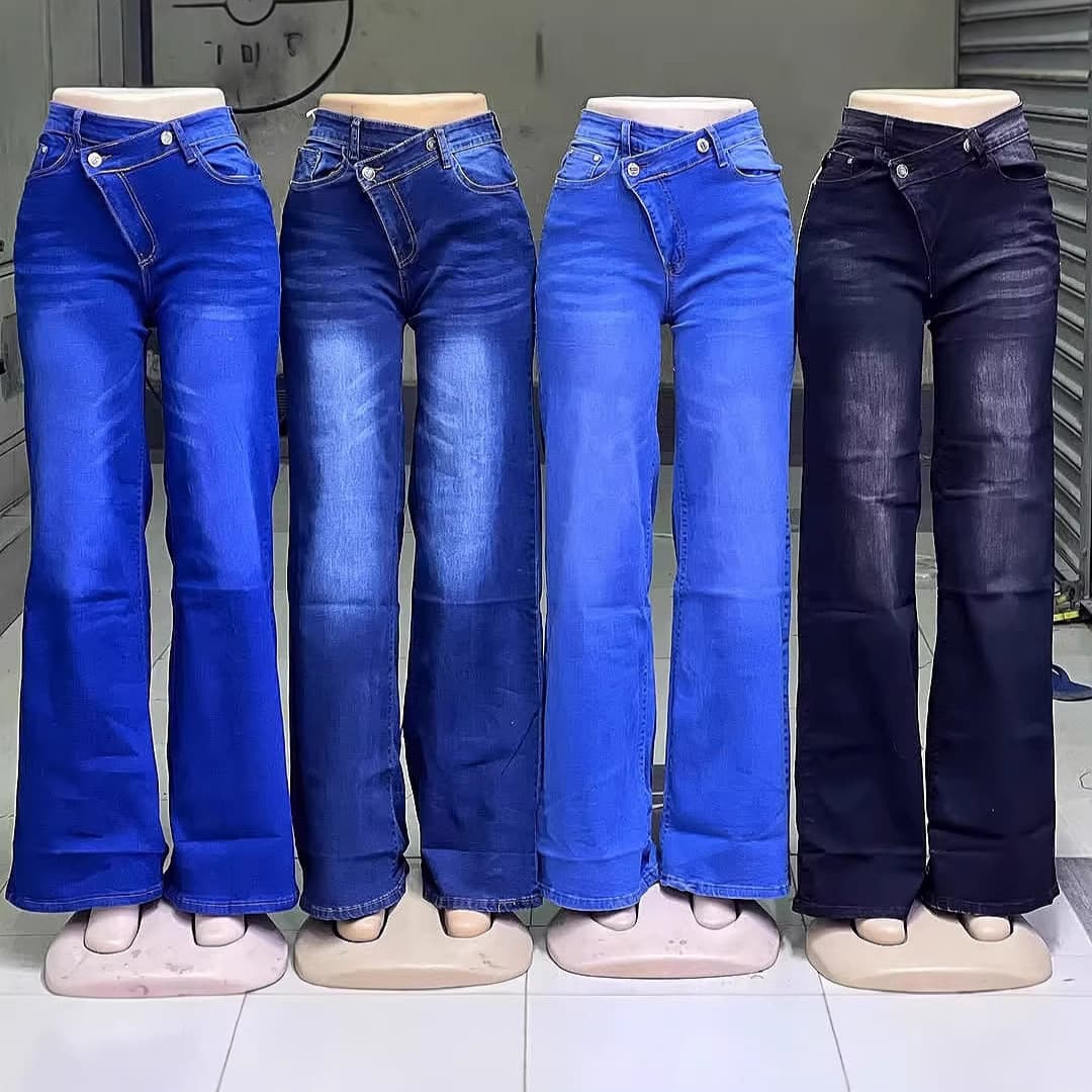 Boyfriend jeans women's cargo jeans wide-leg pants in stock wholesale