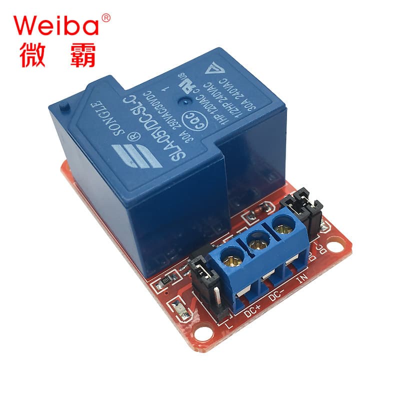 Single-Channel 30A Relay Module 5V/12V/24V with Optocoupler Isolation, High/Low Level Trigger for PLC Industrial Control