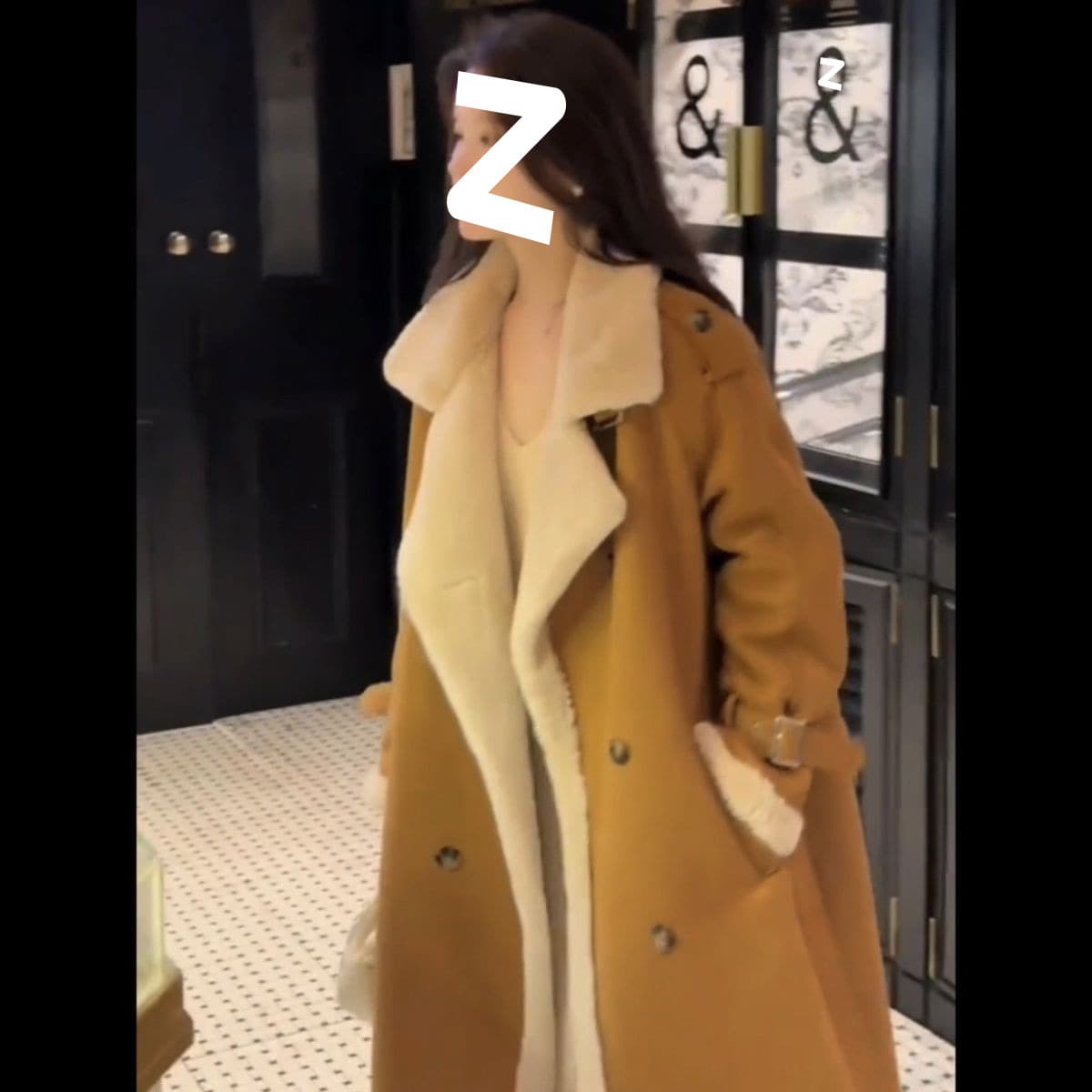 2025 Autumn/Winter New Style Fleece-lined Thickened Suede Furry Coat for Women, Mid-length Fur and Leather Integrated Coat with Rabbit Fur