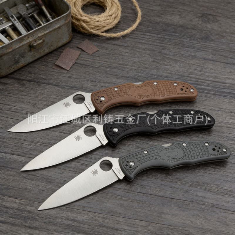 Cross-Border Best-Selling C12 Outdoor Folding Knife, Portable High-Hardness Camping Multi-Functional Pocket Knife, Sharp Small Knife