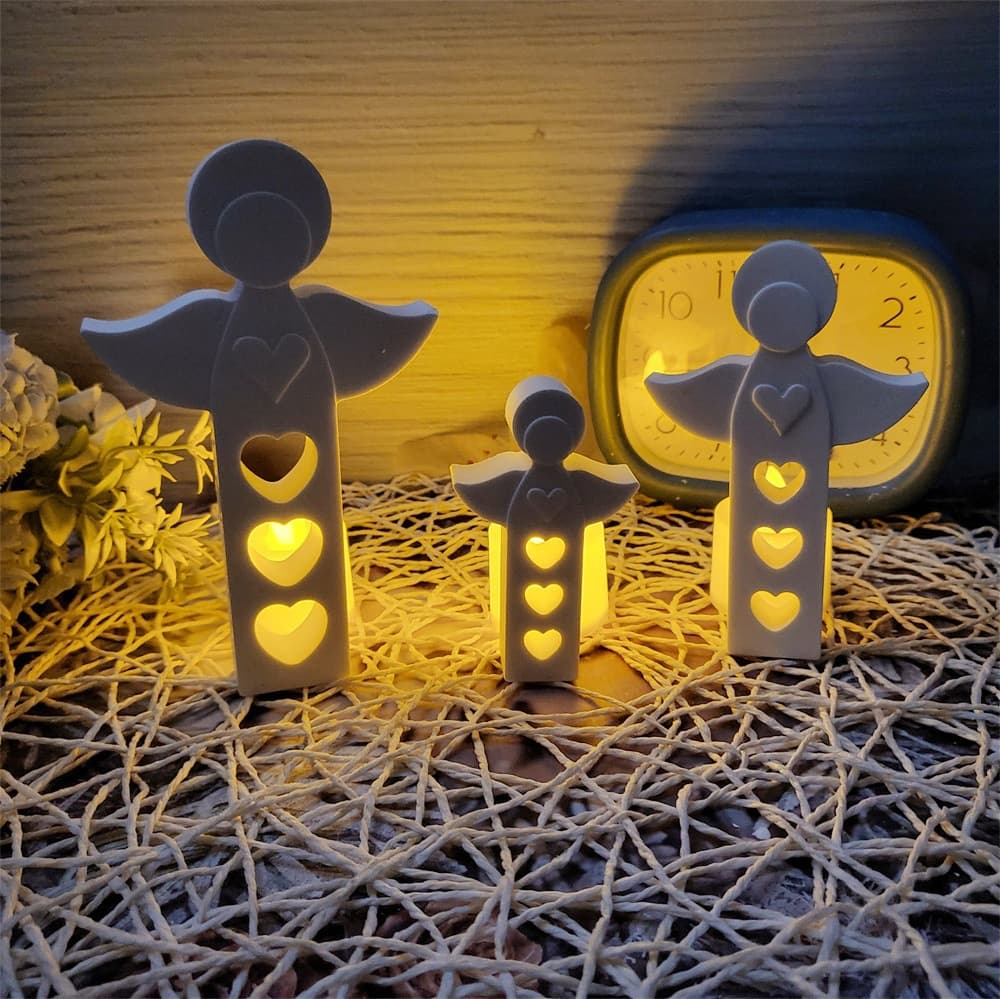 S0797 Angel Family Decorative Ornament Cement Plaster Mold DIY Silicone Mold