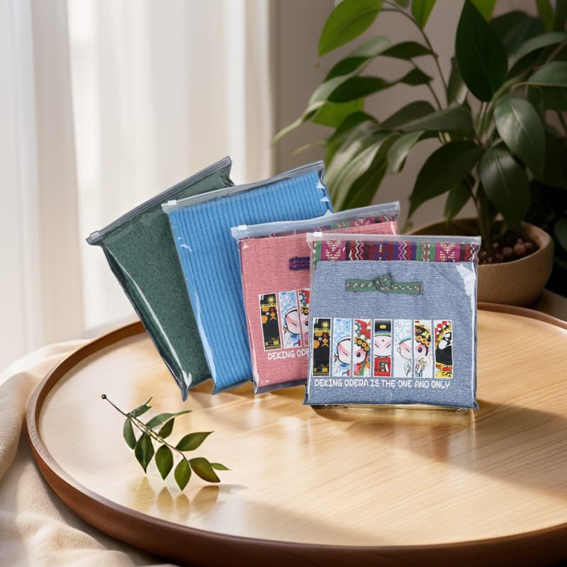 Transparent Plastic Ziplock Bag PE Clothing Storage Bag Underwear Socks Garment Self-Sealing Zipper Bag