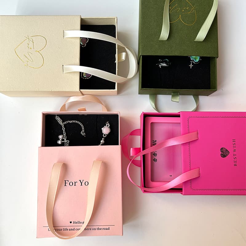 In Stock Hand-Carry Jewelry Drawer Box, Factory High-End Bracelet Storage Display Jewelry Packaging Gift Box, Custom Logo
